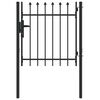 vidaXL Porte de Cl&ocirc;ture Gris 103 x 150 cm Acier enduit de poudre