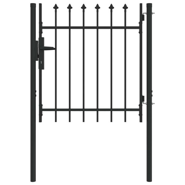 vidaXL Porte de Cl&ocirc;ture Gris 103 x 150 cm Acier enduit de poudre