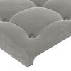 vidaXL Sommier &agrave; lattes de lit et matelas Gris clair 90x190 cm Velours