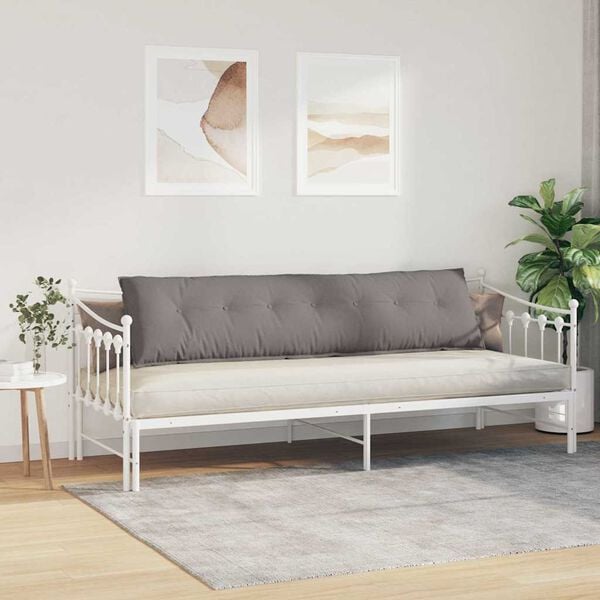 vidaXL Coussin de Dos Taupe 200 x 19 x 50 cm tissu