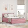 vidaXL Lit avec rangement et LED avec LED Rose 140 x 190 cm Velours