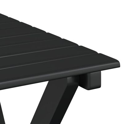 vidaXL Chaises à bascule lot de 2 table pliable noir massif peuplier