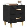 vidaXL Armoire de lit avec tiroir 2 pcs Ch&ecirc;ne noir 40 x 35 x 47.5cm