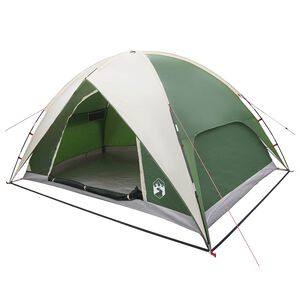 vidaXL Tente de camping avec un abri imperm&eacute;able 4 personne Vert