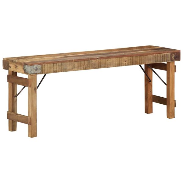 vidaXL banc Naturel 110 x 35 x 46 cm Bois ancien r&eacute;cup&eacute;r&eacute;