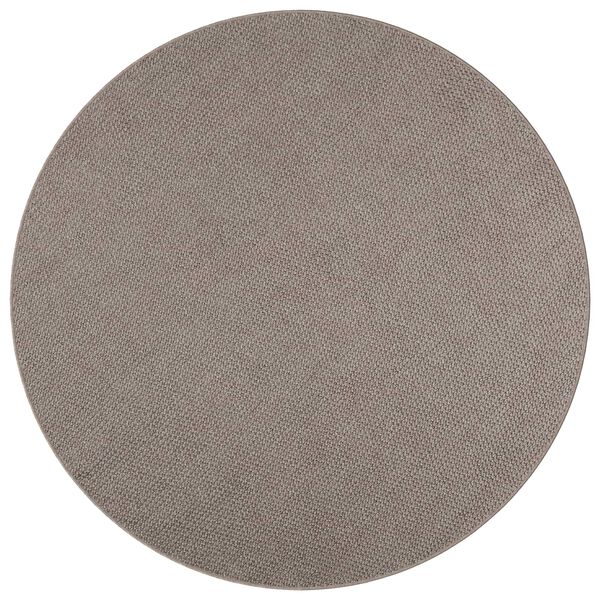 vidaXL Tapis de surface Rond LUGO Taupe &Oslash; 120 CM Polyester