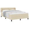 vidaXL Lit boxspring avec matelas Cr&egrave;me 160 x 200 cm tissu