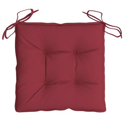 vidaXL Coussins de chaise 6 pcs rouge bordeaux 40x40x7 cm tissu oxford