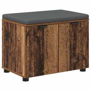 vidaXL Banc d'entr&eacute;e avec coussin Bois ancien 60 x 38 x 46 cm