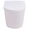 vidaXL Toilette murale avec r&eacute;servoir cach&eacute; C&eacute;ramique Blanc