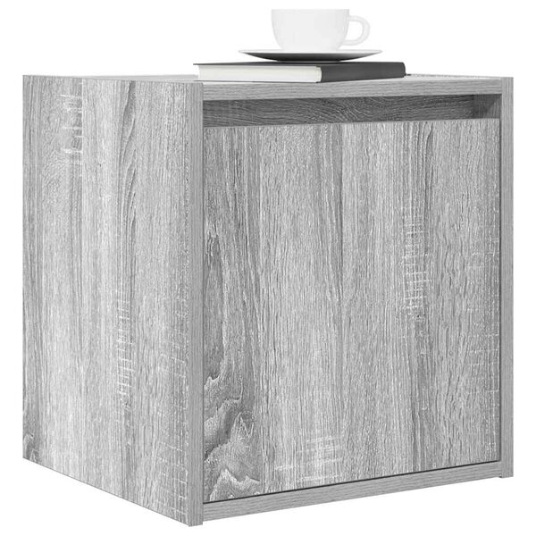 vidaXL Table de chevet murale sonoma gris 38x34x40 cm
