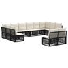 vidaXL Ensemble de canap&eacute; de jardin 12 pc Noir polyrotin