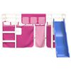 vidaXL Lit mezzanine enfants avec rideaux sans matelas rose 90x200cm