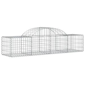 vidaXL Panier de gabions arqu&eacute; 200x50x40/60 cm Fer galvanis&eacute;