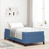 vidaXL Cadre de lit avec matelas Bleu 100 x 200 cm tissu