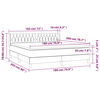 vidaXL Sommier &agrave; lattes de lit avec matelas Noir 180x200 cm Velours