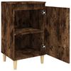 vidaXL Table de chevet ch&ecirc;ne fum&eacute; 40x35x70 cm bois d'ing&eacute;nierie