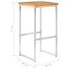 vidaXL Ensemble de bar 3 pcs Bois de teck solide et acier inoxydable