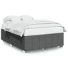 vidaXL Cadre de lit sans matelas gris fonc&eacute; 140x200 cm tissu