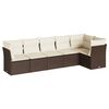 vidaXL Salon de jardin avec coussins 6 pcs marron r&eacute;sine tress&eacute;e