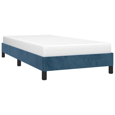 vidaXL Cadre de lit sans matelas bleu foncé 90x200 cm velours