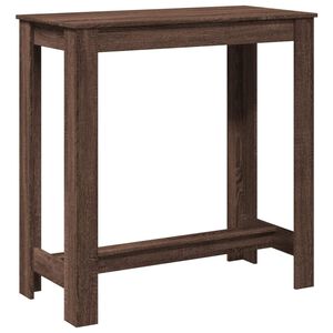 vidaXL Table de bar ch&ecirc;ne marron 102x50x103,5 cm bois d'ing&eacute;nierie