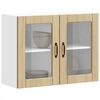 vidaXL Armoire murale de cuisine avec porte vitr&eacute;e "Lucca" en ch&ecirc;ne Sonoma
