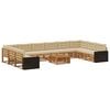 vidaXL Ensembles de canap&eacute;s avec coussin 11 pcs Bois d'Acacia Massif