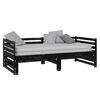 vidaXL Lit coulissant sans matelas noir 2x(90x200) cm