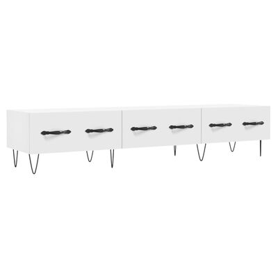 vidaXL Meuble TV blanc 150x36x30 cm bois d'ingénierie