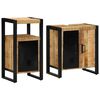 vidaXL Ensemble de mobilier de salle de bain 2 pc Marron et Noir