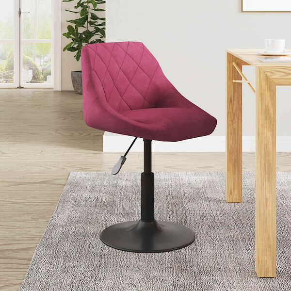 vidaXL Chaise de salle &agrave; manger Rouge bordeaux Velours