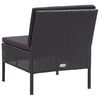 vidaXL Salon de jardin 8 pcs avec coussins r&eacute;sine tress&eacute;e noir