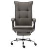vidaXL Chaise de bureau Gris Tissu