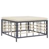 vidaXL Salon de jardin 4 pcs avec coussins anthracite r&eacute;sine tress&eacute;e