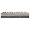 vidaXL Cadre de lit sans matelas sonoma gris 160x200cm bois ing&eacute;nierie