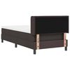 vidaXL Lit &agrave; ressorts avec matelas Marron fonc&eacute; 200 x 90 cm Polyester