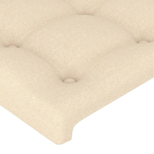 vidaXL T&ecirc;te de lit Cr&egrave;me 180x5x118/128 cm Tissu