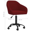 vidaXL Chaises &agrave; manger pivotantes lot de 4 rouge bordeaux velours