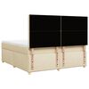 vidaXL Sommier &agrave; lattes de lit avec matelas Cr&egrave;me 180x200 cm Tissu