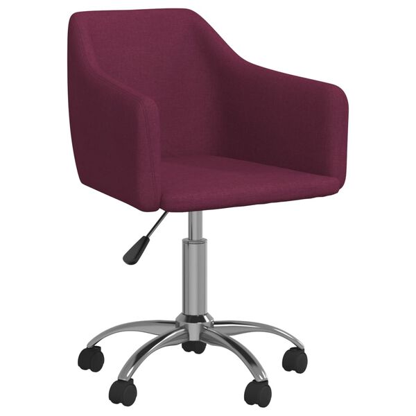 vidaXL Chaise pivotante de salle &agrave; manger Violet Tissu