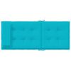 vidaXL Coussins de chaise &agrave; dossier haut lot de 4 turquoise