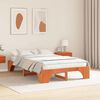 vidaXL Cadre de lit Brun cire 120 x 190 cm Pin massif