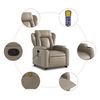 vidaXL Fauteuil inclinable de massage Cappuccino Similicuir