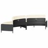 vidaXL Bancs de spa avec coussins 2 pcs noir r&eacute;sine tress&eacute;e