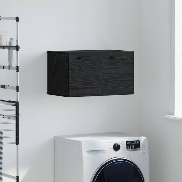vidaXL Armoire Murale Ch&ecirc;ne noir 60 x 36,5 x 35 cm Bois d'ing&eacute;nierie