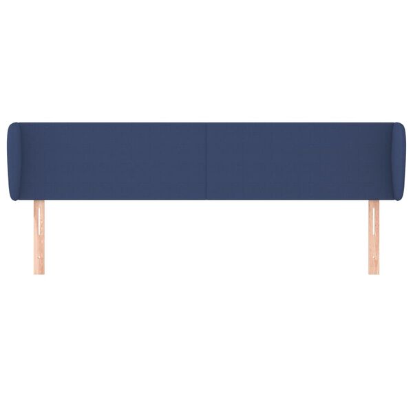 vidaXL T&ecirc;te de lit avec oreilles Bleu 163x23x78/88 cm Tissu