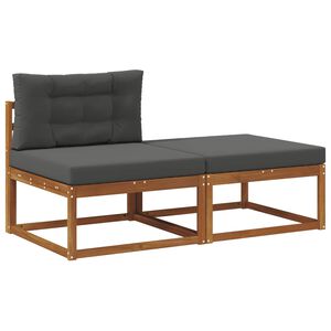 vidaXL Unit&eacute; de canap&eacute; sectionnel avec coussin 2 Pi&egrave;ce Naturel