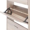 vidaXL Meuble &agrave; chaussures en bois avec 5 compartiments Aspect ch&ecirc;ne