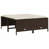 vidaXL Salon de jardin avec coussins 5 pcs marron r&eacute;sine tress&eacute;e